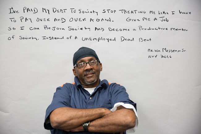 Photograph from the Humanize the Numbers project, photographed in Michigan prisons